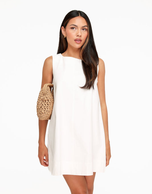 Off White Mouwloze Wijde - Jurk - Olivia & Kate