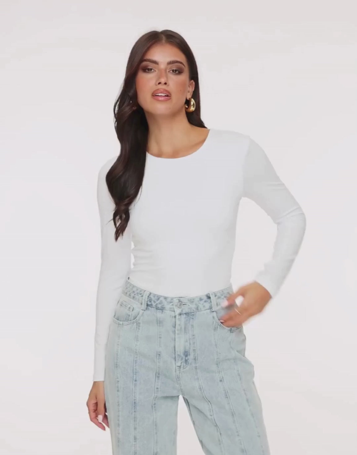 White Basic LS - Top