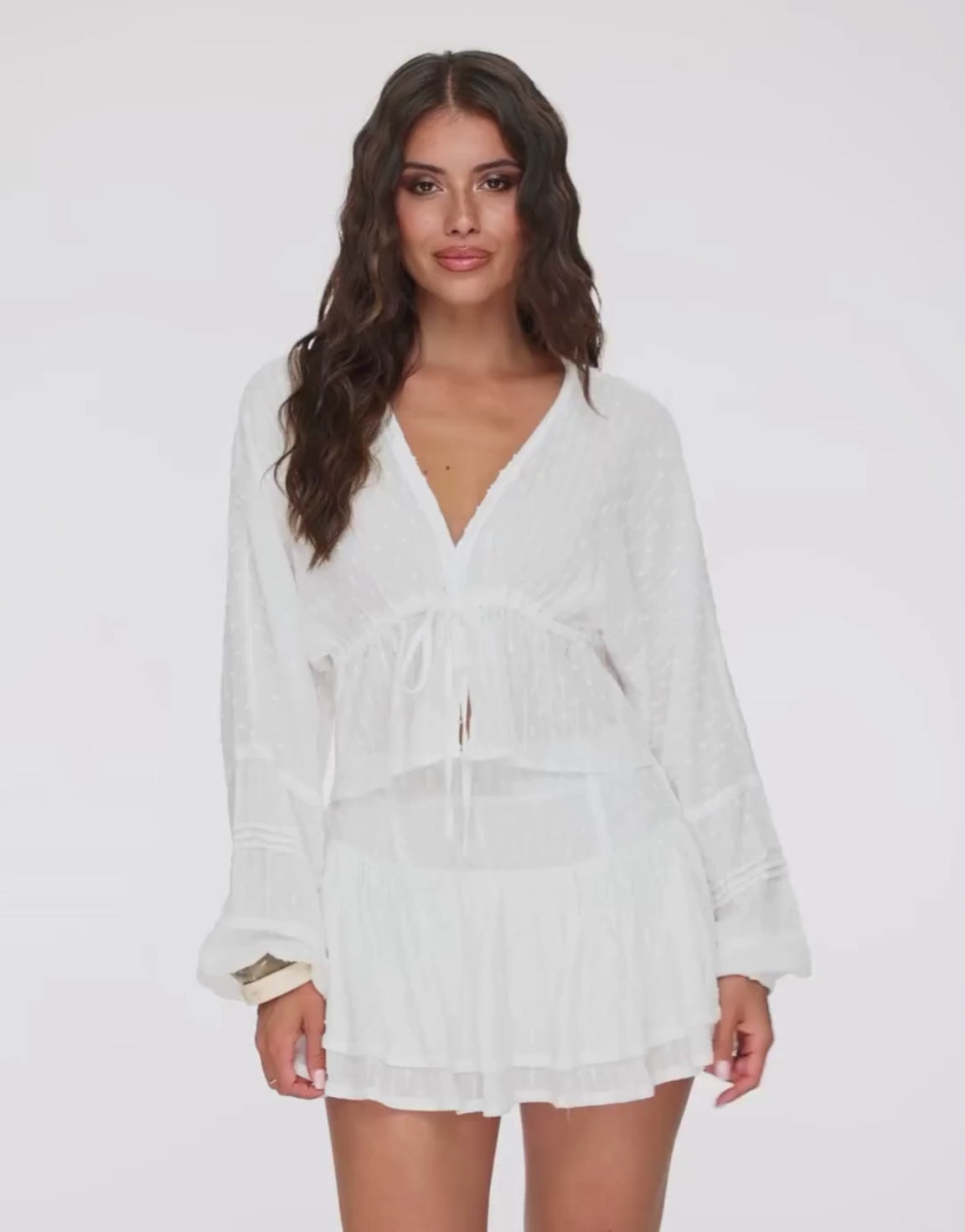 White V-Neck - Blouse