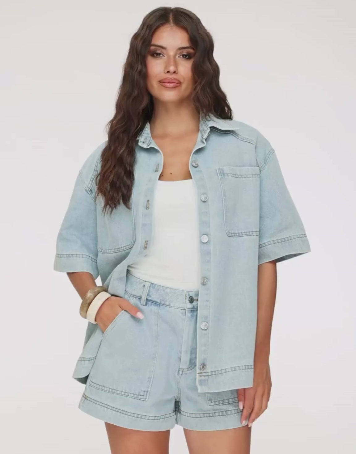 Light Blue Denim - Short