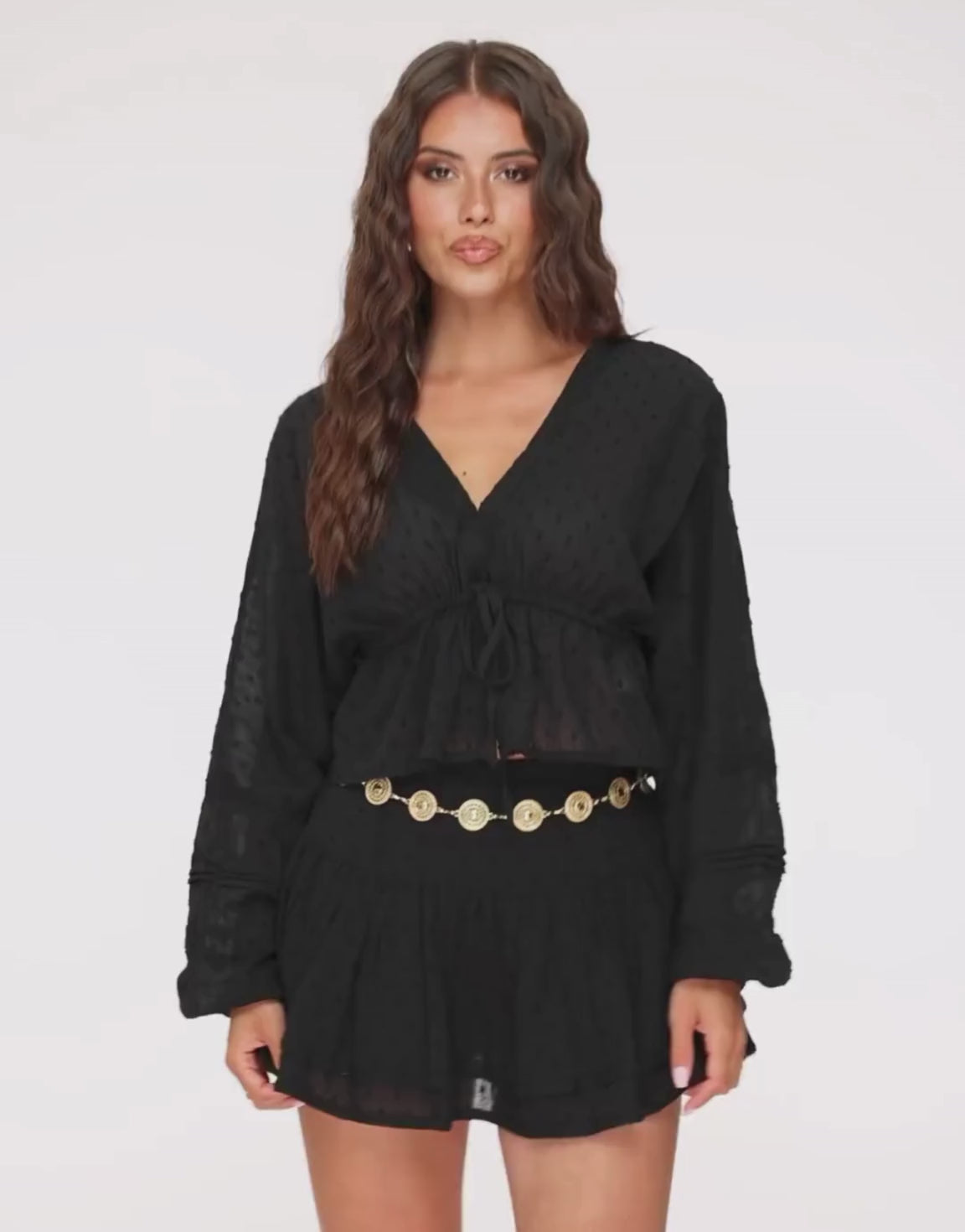 Black V-Neck - Blouse
