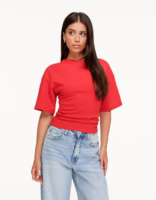 Rode Getailleerde - T-shirt - Olivia & Kate