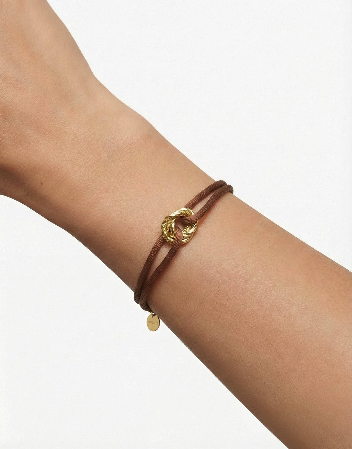 Roest Oranje Gedraaide Ringetjes Touw - Armband - Olivia & Kate