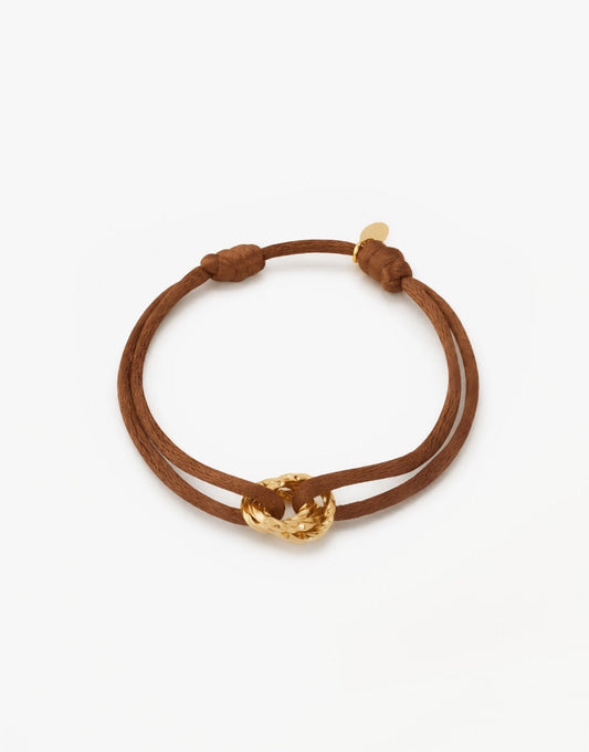 Roest Oranje Gedraaide Ringetjes Touw - Armband - Olivia & Kate