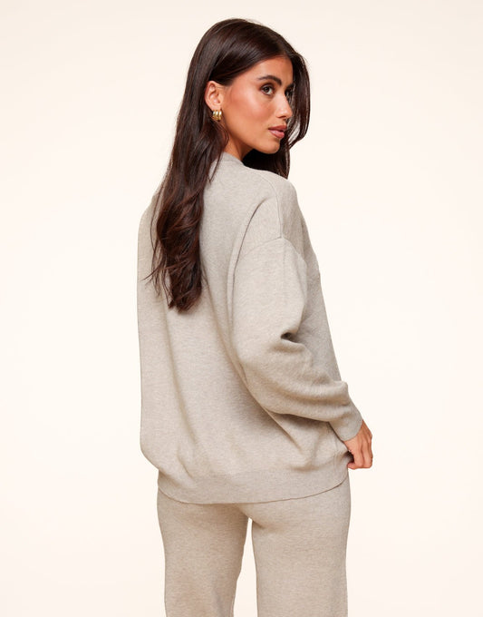 Taupe Gebreide The Studio Club - Sweater - Olivia & Kate