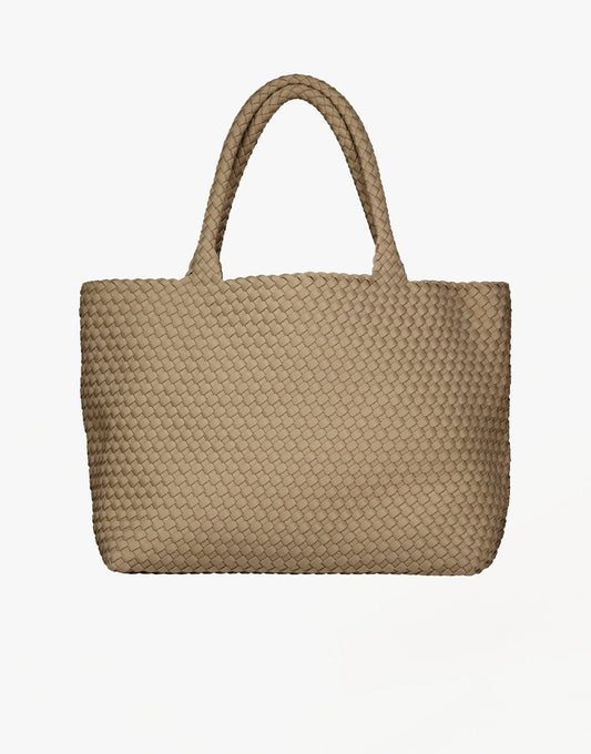 Taupe Grote Gevlochten - Tas - Olivia & Kate