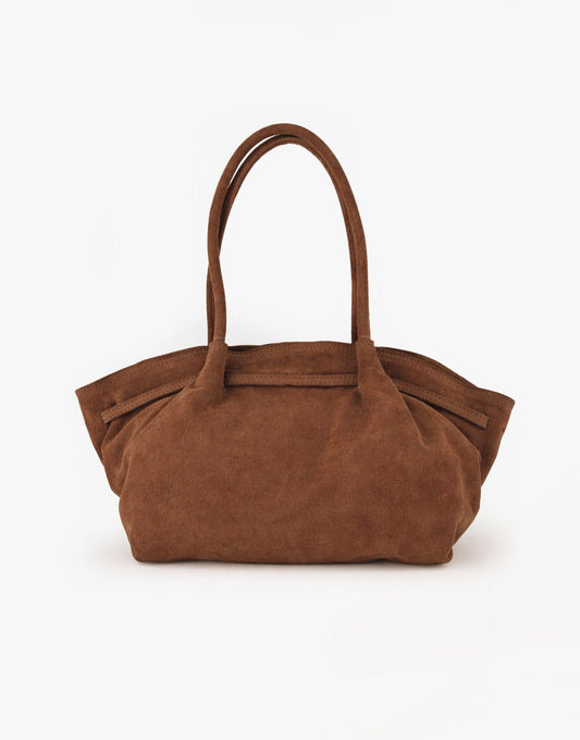 Taupe Grote Suede Shopper - Tas - Olivia & Kate