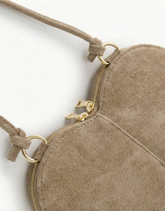 Taupe Heart - Bag - Olivia & Kate