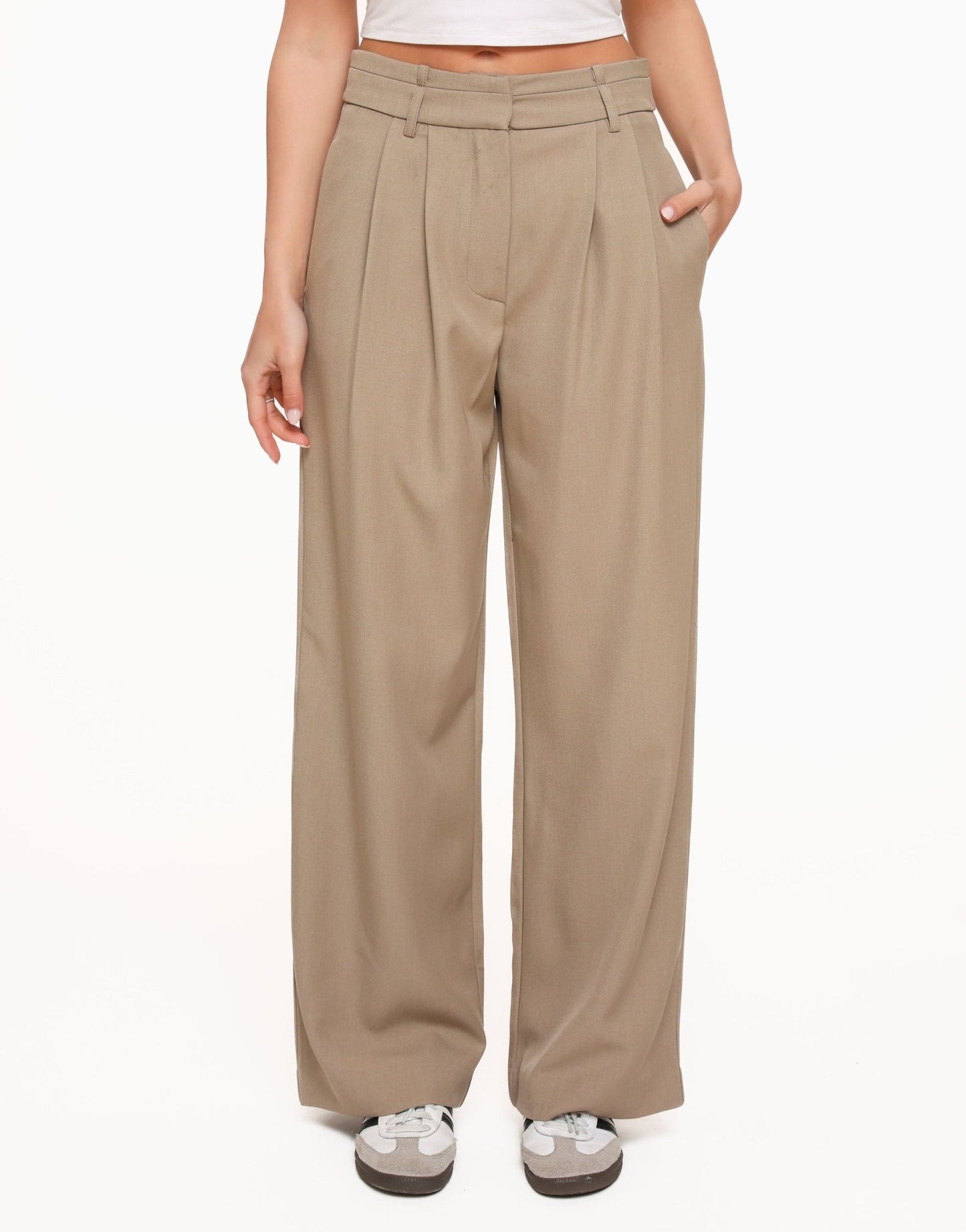 Taupe Iconic - Pantalon - Olivia & Kate