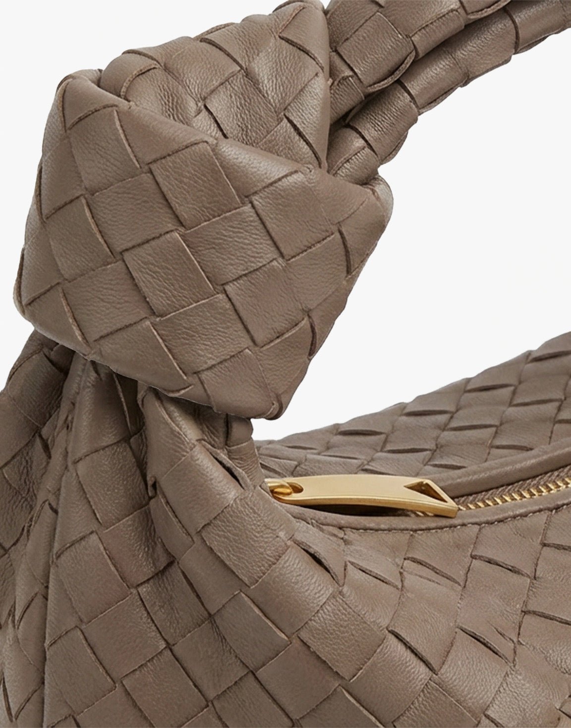 Taupe Middel Gevlochten - Tas - Olivia & Kate