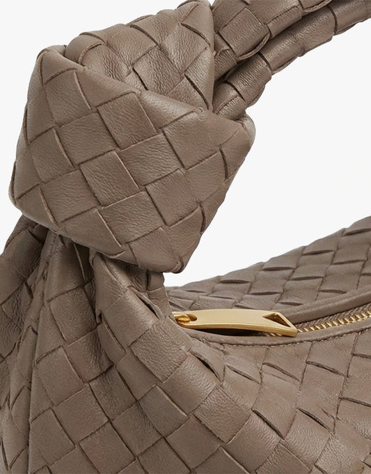 Taupe Middel Gevlochten - Tas - Olivia & Kate