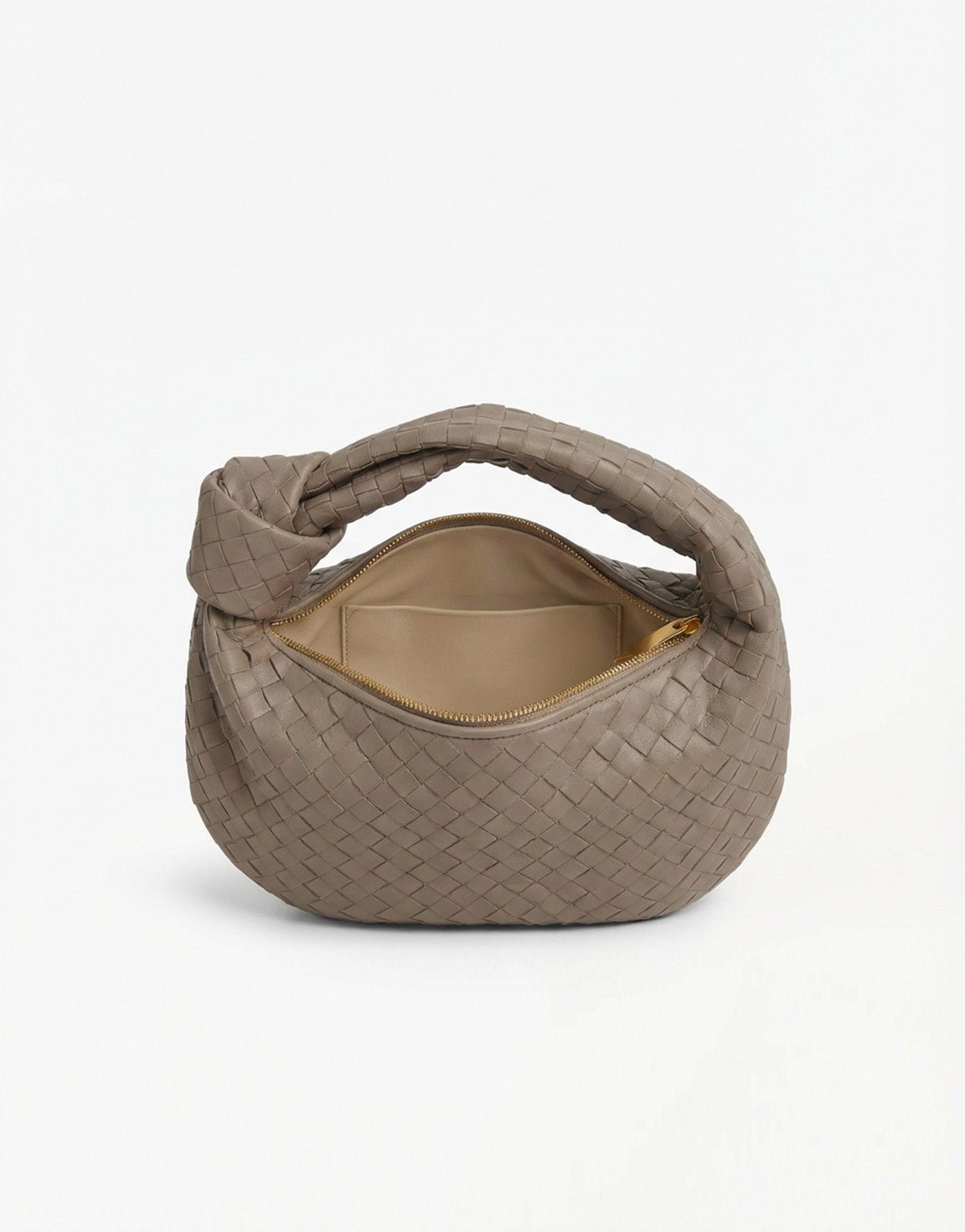 Taupe Middel Gevlochten - Tas - Olivia & Kate