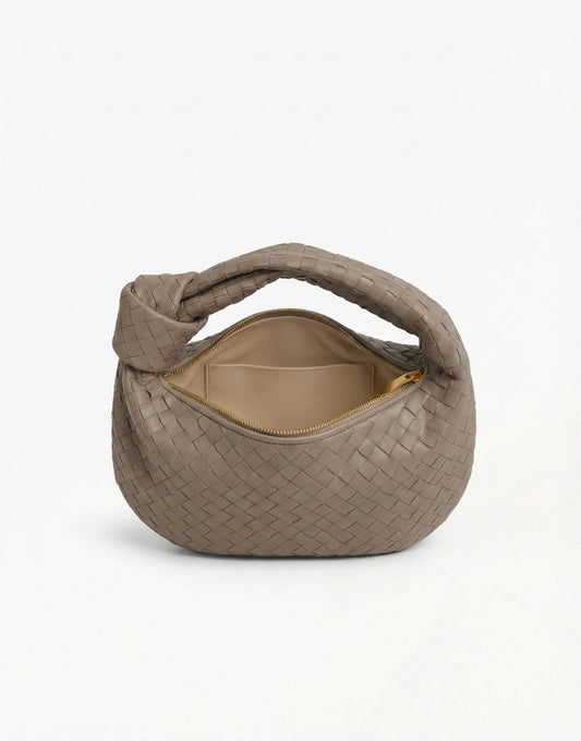 Taupe Middel Gevlochten - Tas - Olivia & Kate