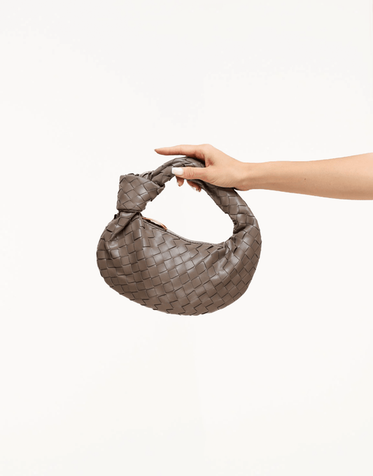 Taupe Middel Gevlochten - Tas - Olivia & Kate