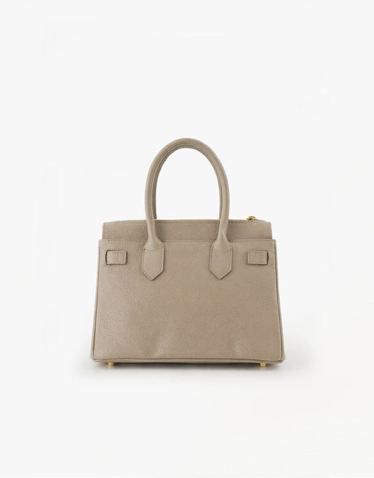 Taupe Middel Gouden Details - Tas - Olivia & Kate
