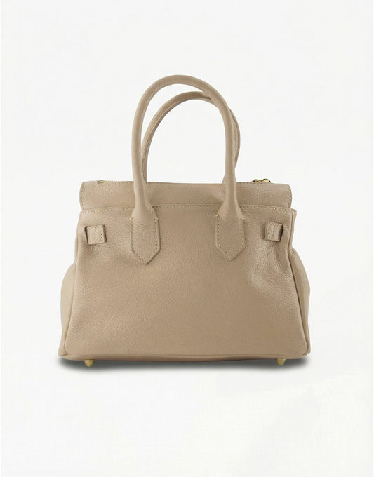 Taupe Medium Gold Details - Bag - Olivia & Kate