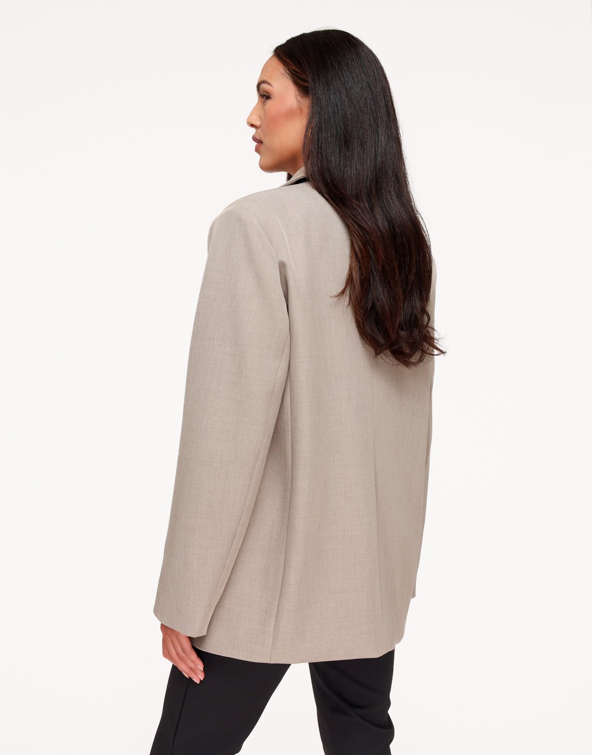 Taupe Oversized - Blazer - Olivia & Kate