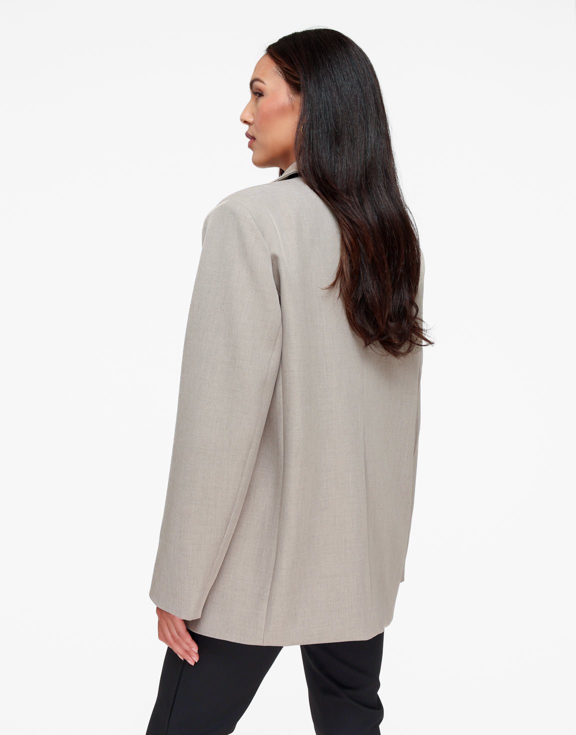 Taupe Oversized - Blazer - Olivia & Kate