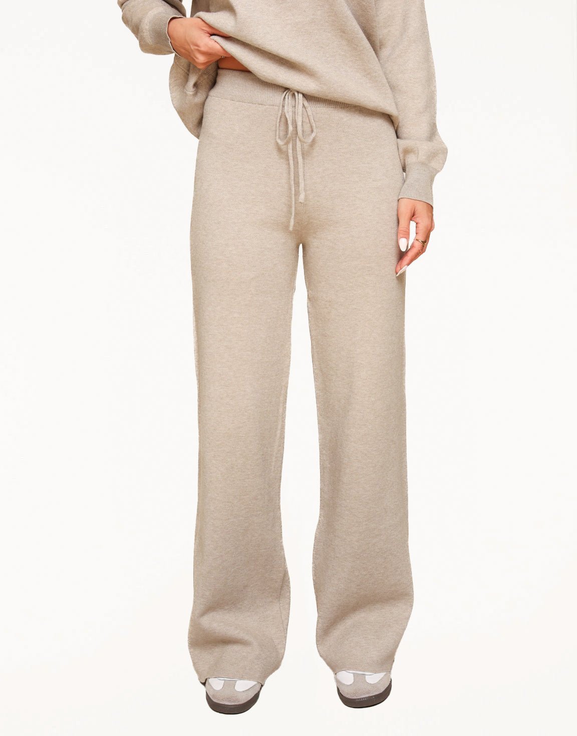 Taupe Studio Knitted - Pants - Olivia & Kate