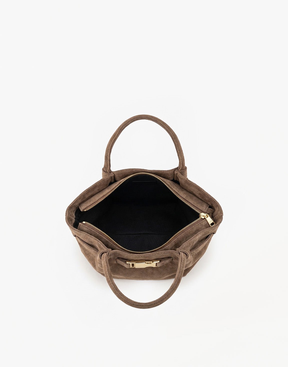 Taupe Suede Shopper - Tas - Olivia & Kate