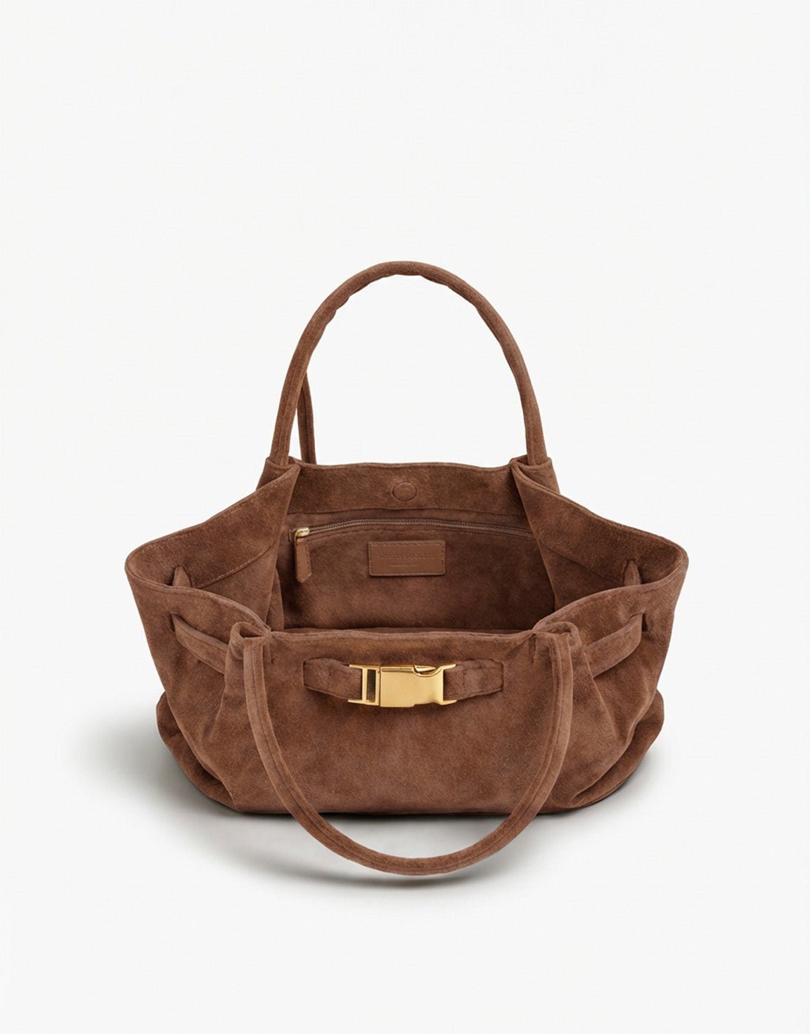 Taupe Suede Shopper - Tas - Olivia & Kate
