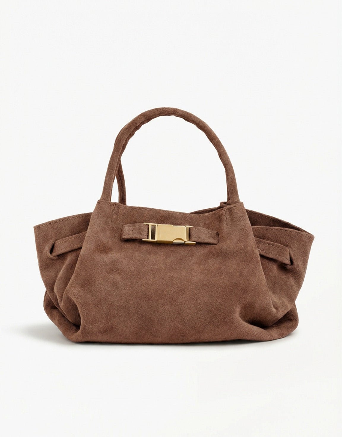 Taupe Suede Shopper - Tas - Olivia & Kate