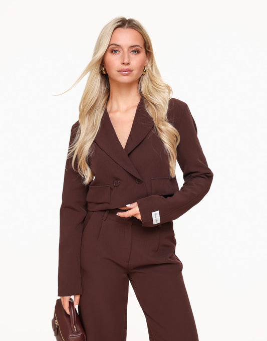 Warm Bruine F/W Edit Cropped LS - Blazer - Olivia & Kate