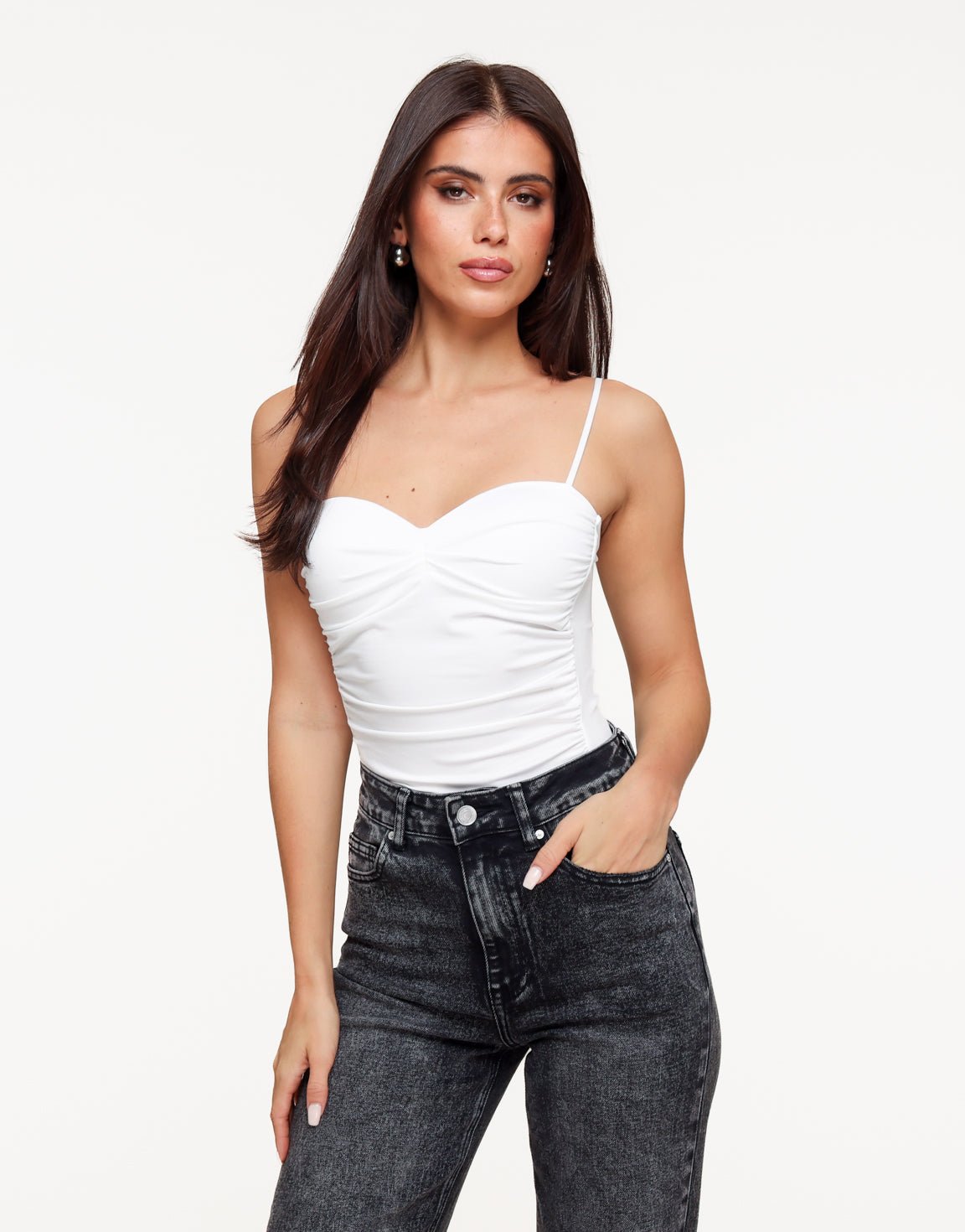 Witte Basic Aangesloten - Body - Olivia & Kate