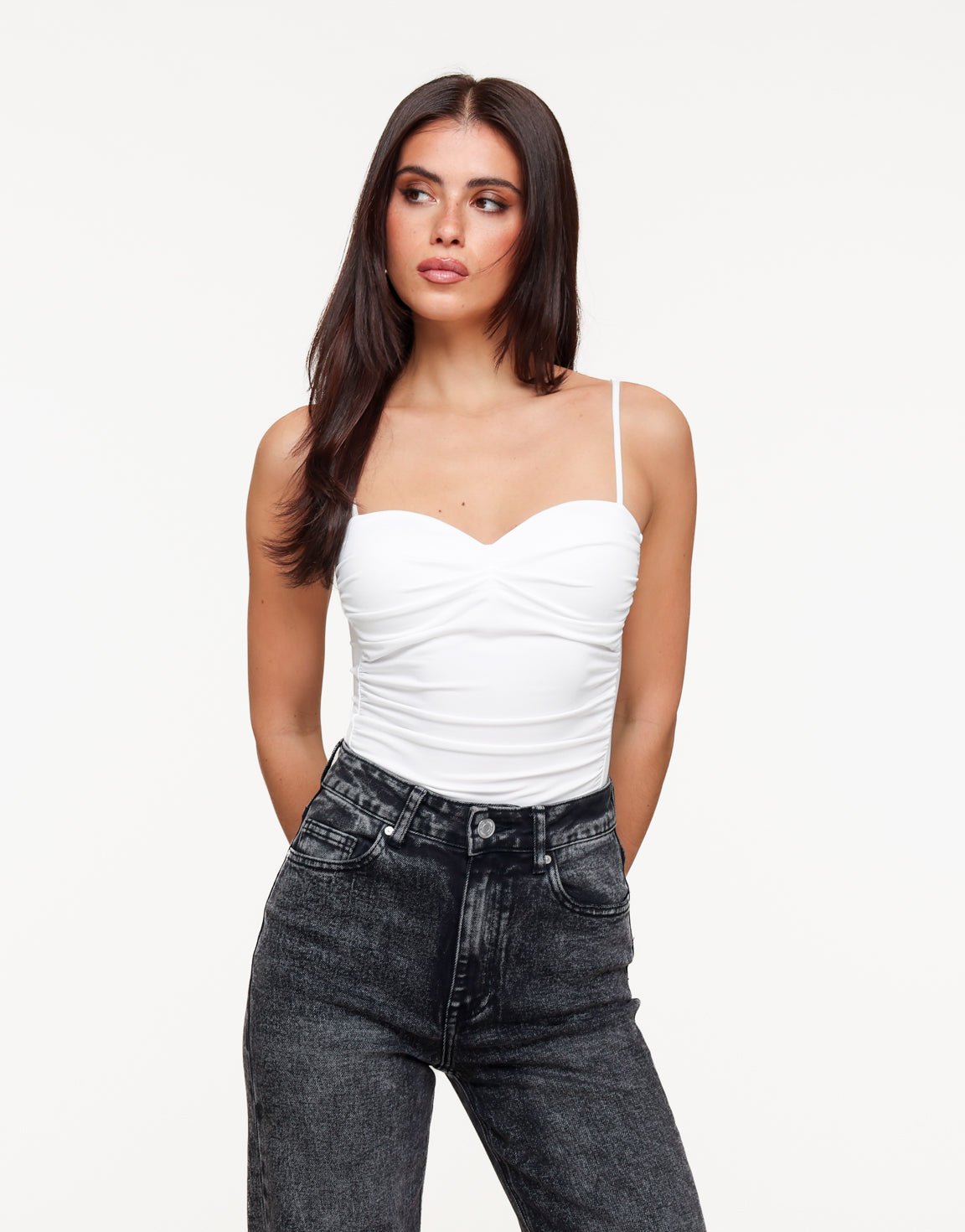 Witte Basic Aangesloten - Body - Olivia & Kate