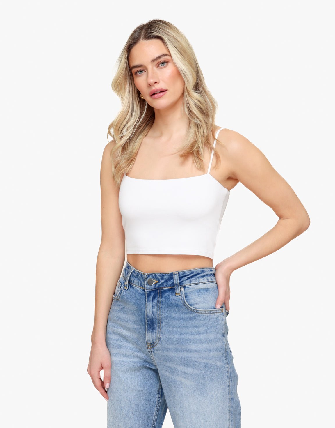 White Basic Bandeau - Top - Olivia & Kate