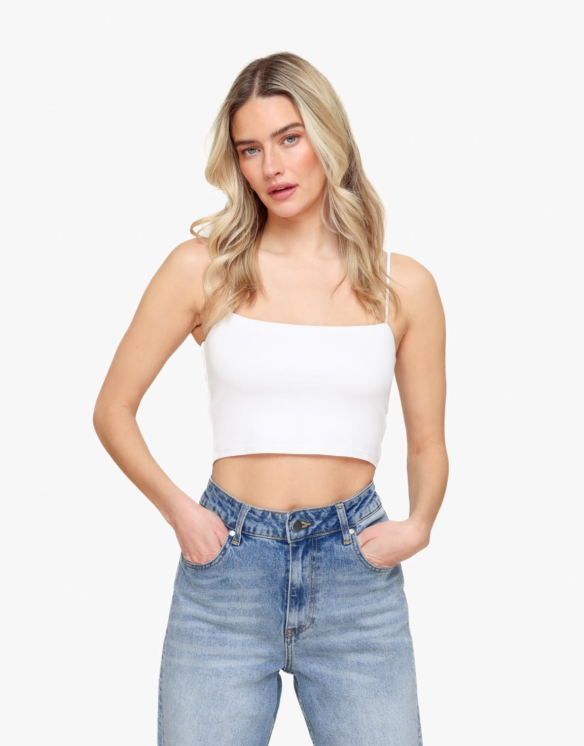 White Basic Bandeau - Top - Olivia & Kate