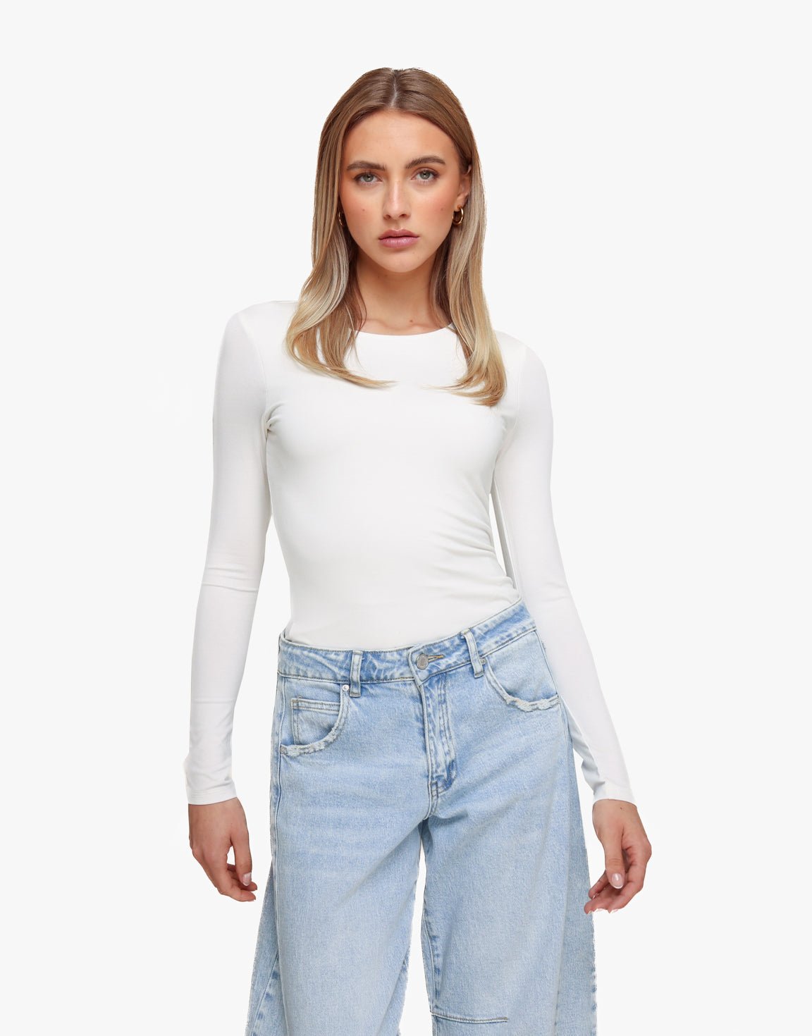 Witte Basic LS - Top - Olivia & Kate