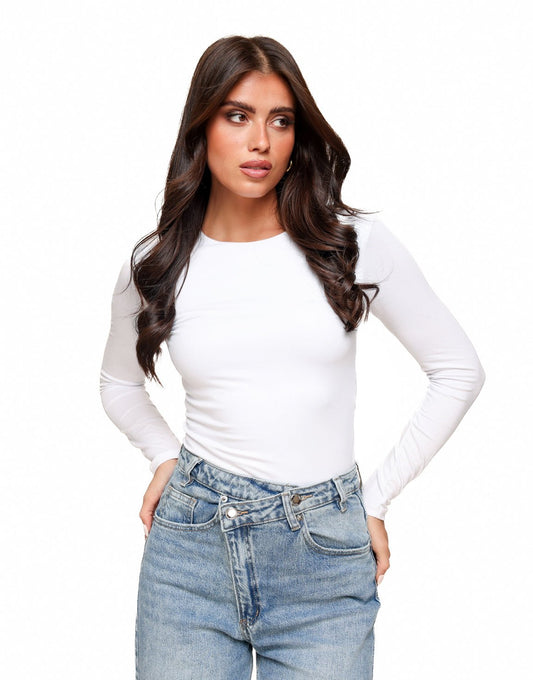 Witte Basic LS - Top - Olivia & Kate