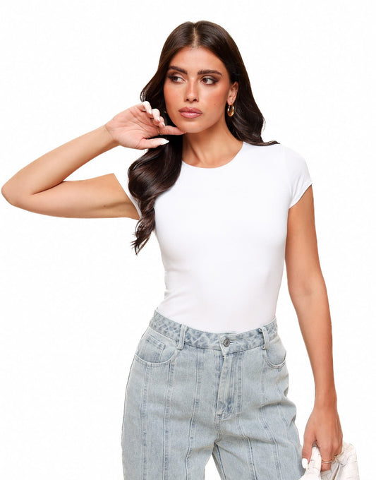 Witte Basic SS - Top - Olivia & Kate