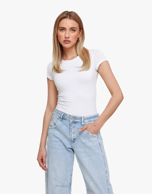 Witte Basic SS - Top - Olivia & Kate