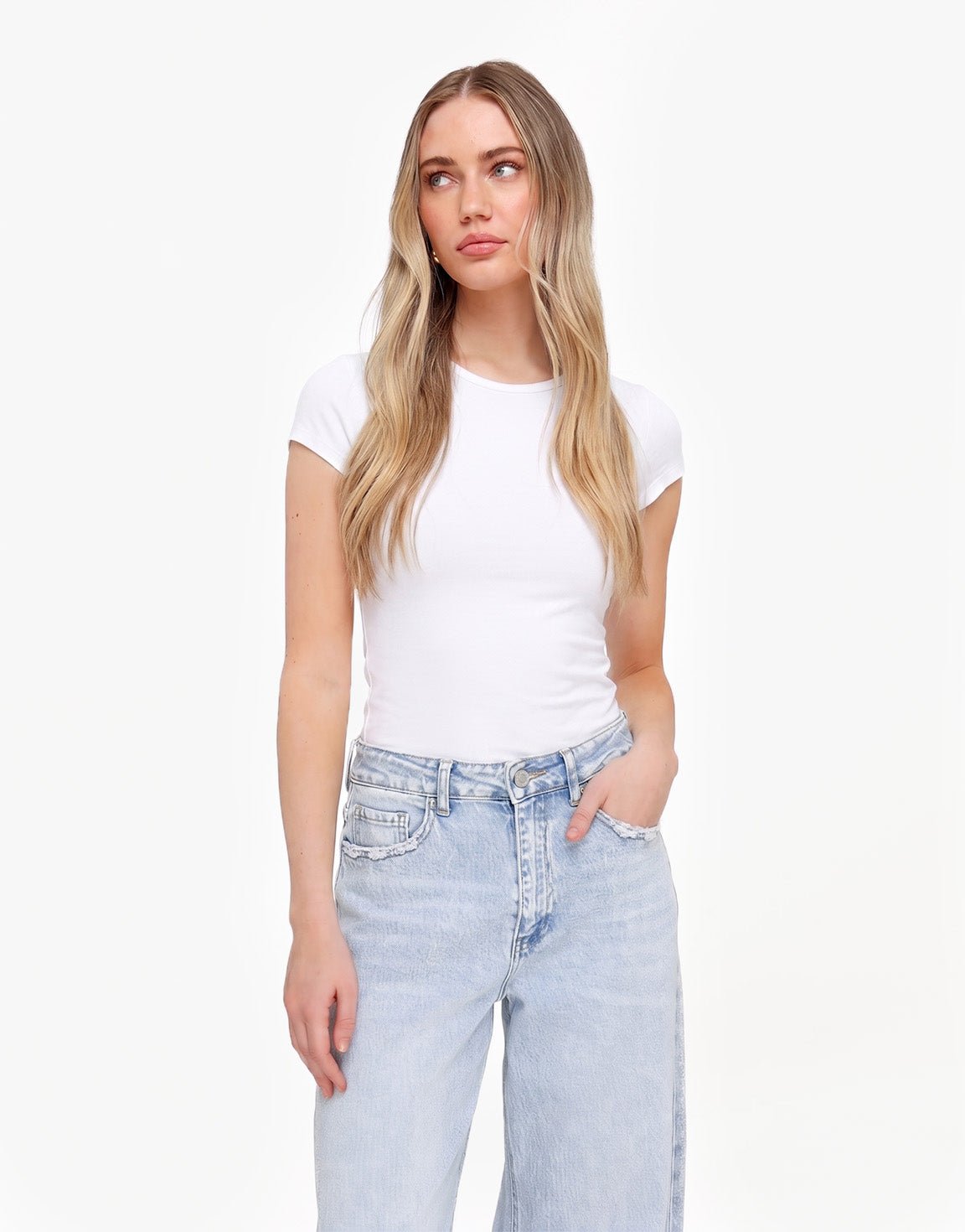 Witte Basic SS - Top - Olivia & Kate