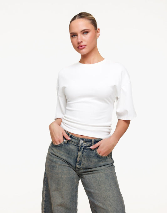 Witte Getailleerde - T-shirt - Olivia & Kate