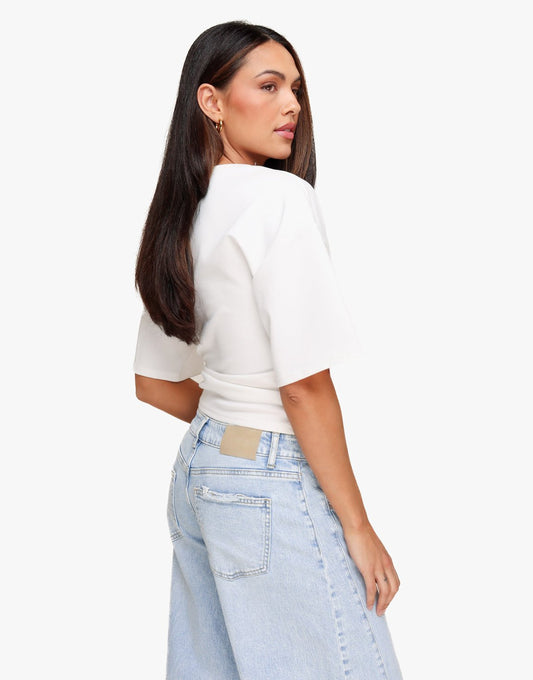 Witte Getailleerde - T-shirt - Olivia & Kate