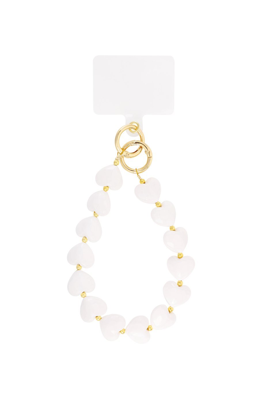 Witte Hartjes - Telefoonkoord - Olivia & Kate