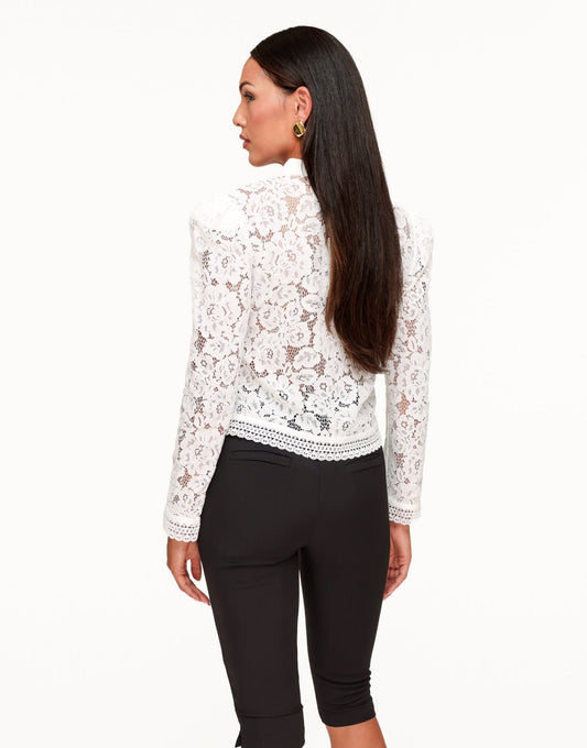 Witte Kanten LS - Top - Olivia & Kate
