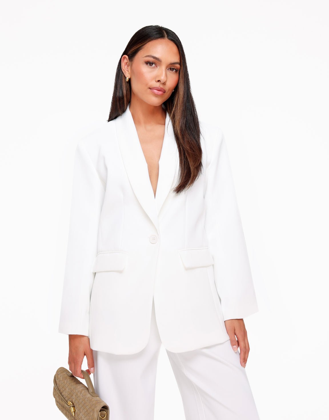Witte Lange - Blazer - Olivia & Kate