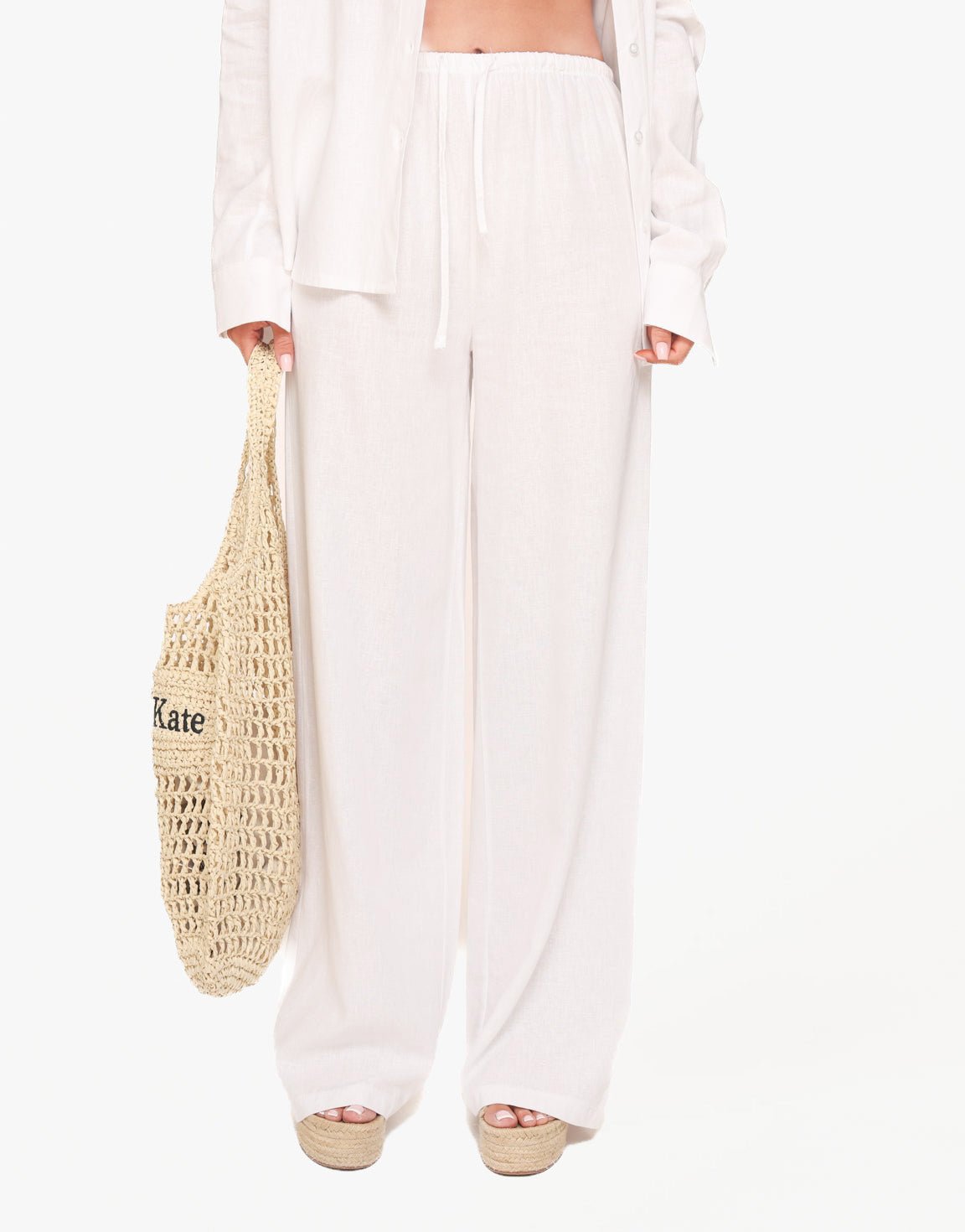 Witte Linnen - Broek - Olivia & Kate