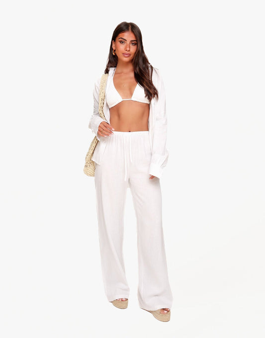 Witte Linnen - Broek - Olivia & Kate