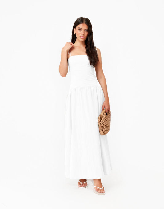 Witte Mouwloze Maxi - Jurk - Olivia & Kate