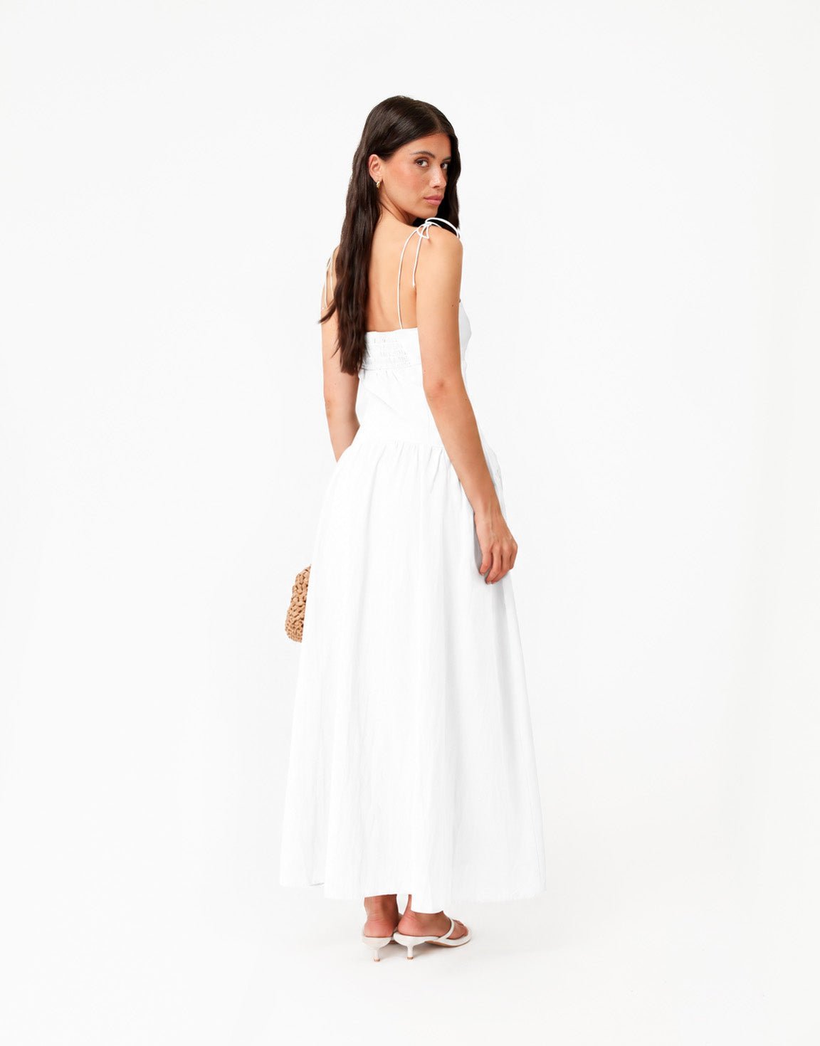 Witte Mouwloze Maxi - Jurk - Olivia & Kate