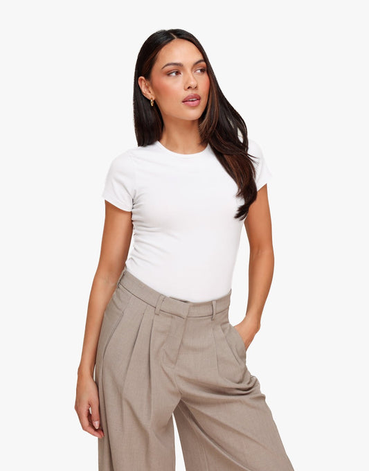 Witte O&K Basic SS - Top - Olivia & Kate