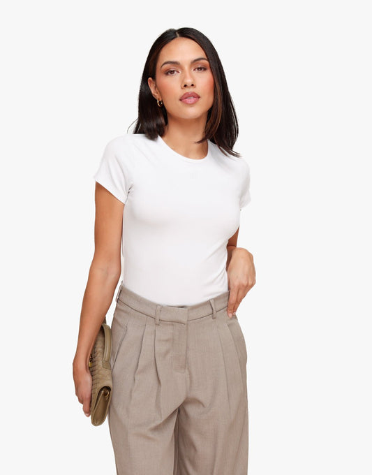Witte O&K Basic SS - Top - Olivia & Kate