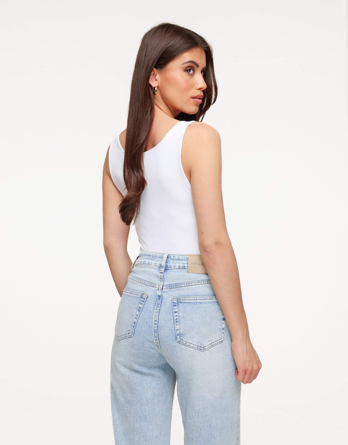 White Reversible Sleeveless Basic - Top - Olivia & Kate
