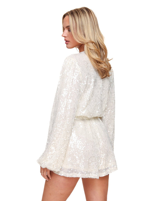 Witte Pailletten - Playsuit - Olivia & Kate