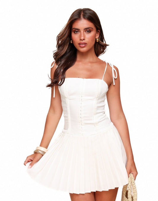 Witte Petite Corset - Jurk - Olivia & Kate